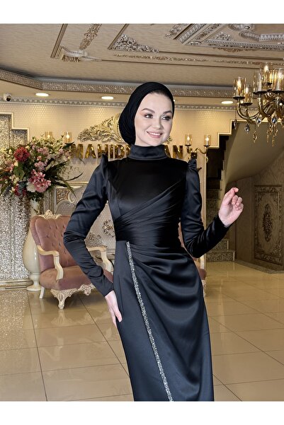 MAHİDEVRAN Lavin Siyah Abiye Elbise