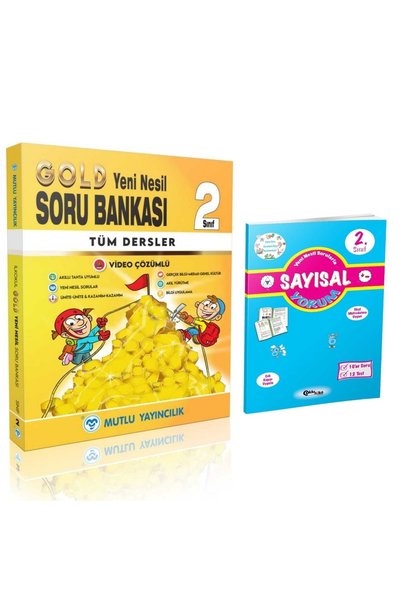Mutlu Yayıncılık 2. Sınıf Tüm Dersler Gold Soru Bankası + Sayısal Yorum Kitabı