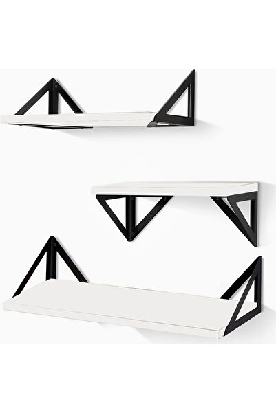 janiyeva -üçgen Raf Kitaplık Rafı Duvar Dekorasyon Rafı Banyo Mutfak Rafı Sal...