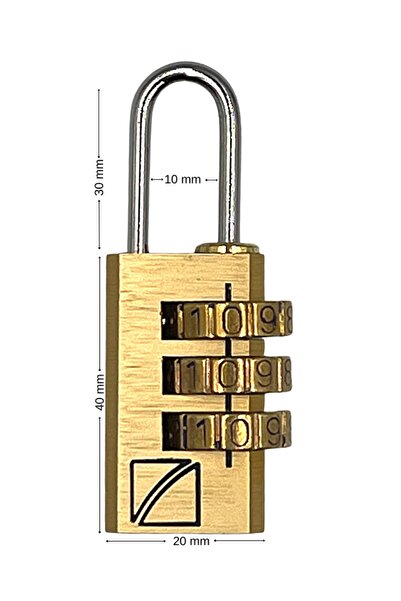 TRAVELBLUE Travel Blue Easy Read Combi Combination Padlock 3 Digit Yellow