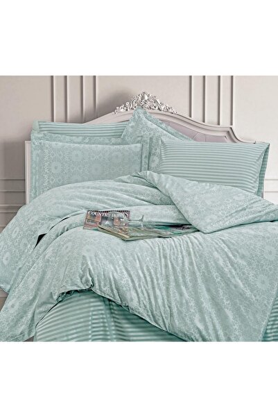 Finezza Μαξιλαροθήκη Jardin Bamboo Jacquard Fabric Mint Double Oxford 60x80 c...
