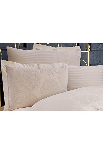 Finezza Față de pernă Tiara Bamboo Jacquard Fabric Cream Double Oxford 60x80c...