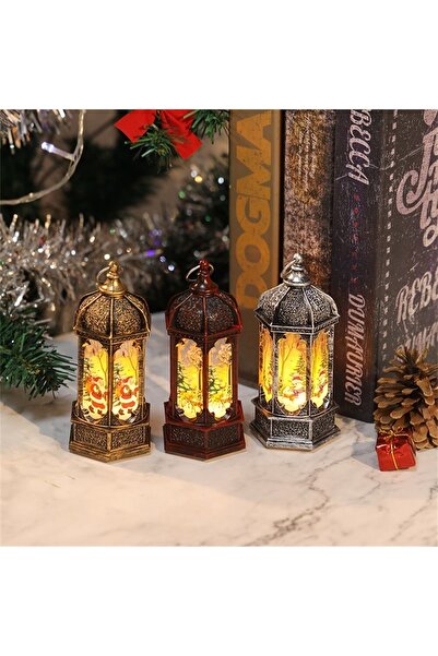Genel Markalar Yılbaşı Feneri Dekor Gün Işığı Pilli Led Işık Noel Baba Geyik ...