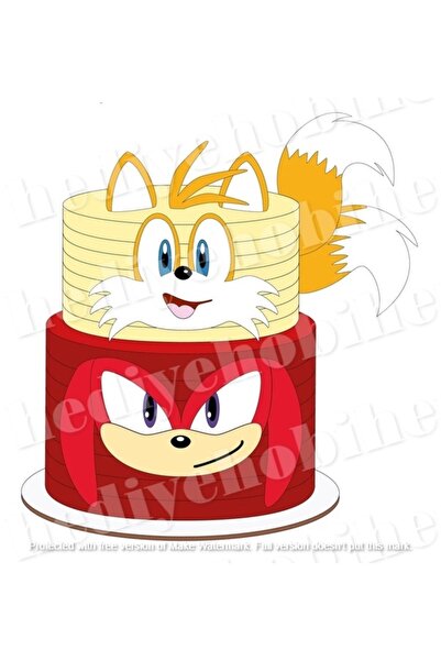 hediyehobihersey Yeni Sonic Yenilebilir Gıda Baskısı, Yenilebilir Pasta Süsü, Kurabiye Şekerli Kağıt