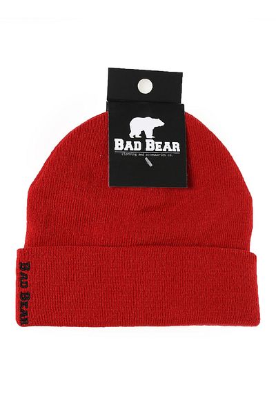 Bad Bear Red Men's Beanie Label Beanie