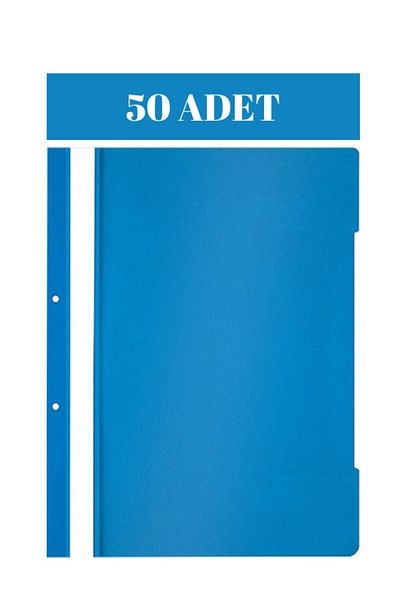 Janissary 100 Pieces of Bag Files, Transparent Paper Protectors - 50 Pieces of Plastic Blue Files with Rings