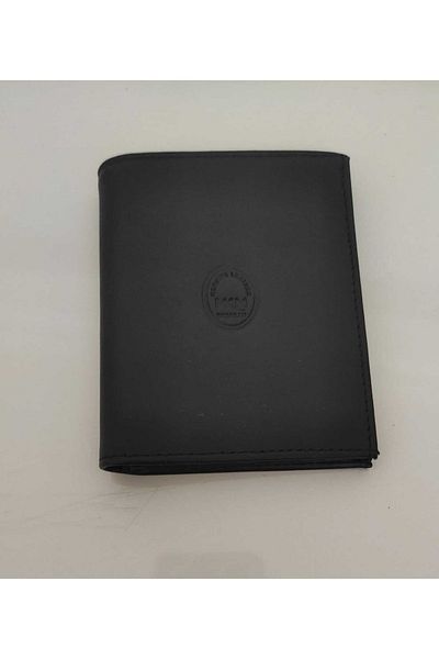 MKM Black Men's Vertical Leather Wallet