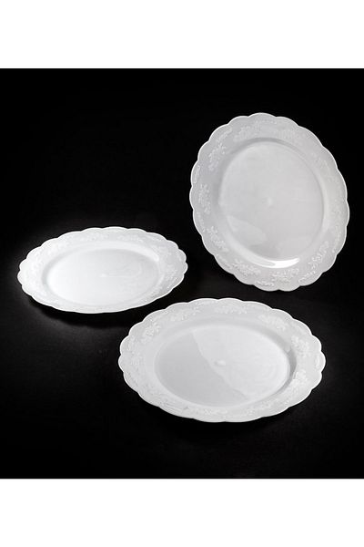 14Süs Plastic Plate Ps - 18.5cm 6 Pieces (1 Pack) White