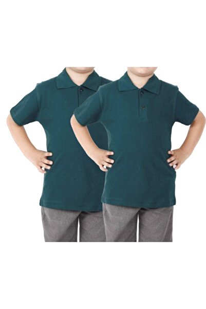 FATELLA Унисекс детска младежка поло яка с къс ръкав, нормален модел, обикнов...