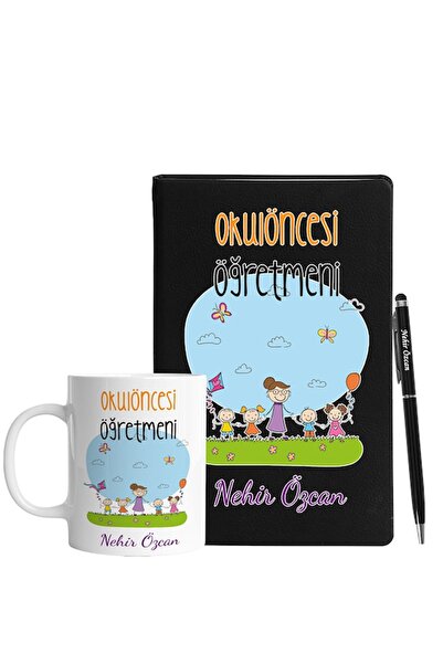 Genel Markalar Okul Öncesi Öğretmenlerine Özel Defter Kalem Kupa Hediye Seti