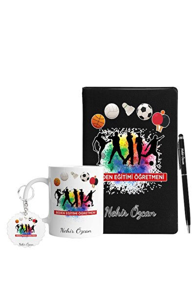 Genel Markalar Beden Eğitimi Öğretmenlerine Özel Defter Kalem Kupa & Süblimasyon Anahtarlık Hediye Seti
