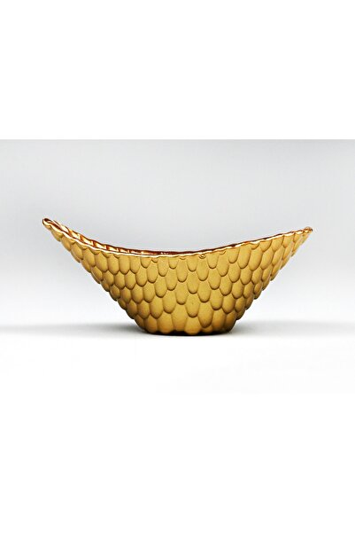 HERITAGE 1 Piece Gold Leaf Treat and Snack Glass Single Bowl