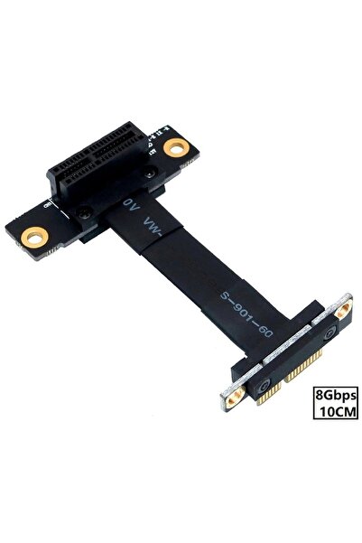 Alfais 5086 Pcı-e Express 1x Dişi Erkek Riser Yükseltici Uzatma Kablosu 10cm