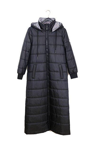 Doque Kadın Kapüşonlu Spor Anorak Kaban Do-a22-67024 Siyah