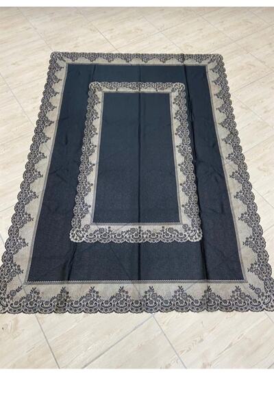 AYHOME Siyah Tül Masa Örtüsü Dertsiz Masa Örtüsü 160 X 220 Cm Leke Tutmaz 8 12 Kişilik Masa Örtüsü