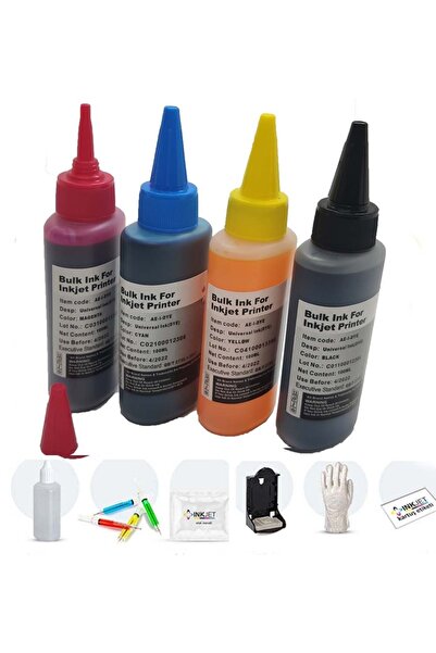 HP 650, 651, 652, 655 Uyumlu 4 Renk Mürekkep 4x100ml