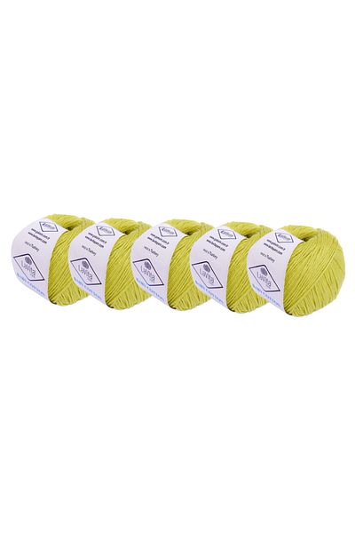 LaVita Yarn Baby Cotton 50 gr Amigurumi, Punch, Hand Knitting Thread, 5 Pack Taka Yarn (SAFRAN-2005)