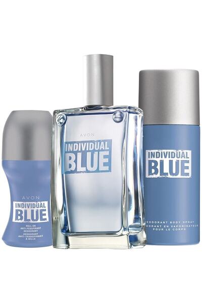 AVON Individual Blue Erkek Parfümü Edt 100 Ml + Sprey Deodorant 150 Ml + Anti...