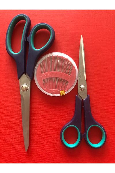 DİBA AVM Scissors Taksun Large Small 2 Pieces Scissors Needle Scissors Set 3 Pieces Fabric Paper Scissors
