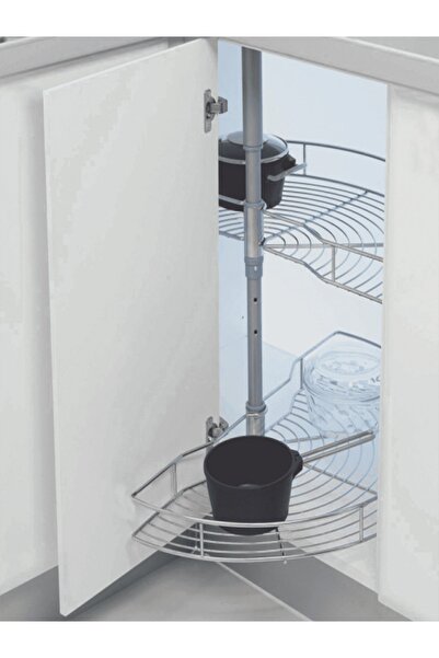 YILDIZ AKSESUAR TR Dolap Içi Köşe 1/2 Döner Sepet Takımı 60 (stoplu)