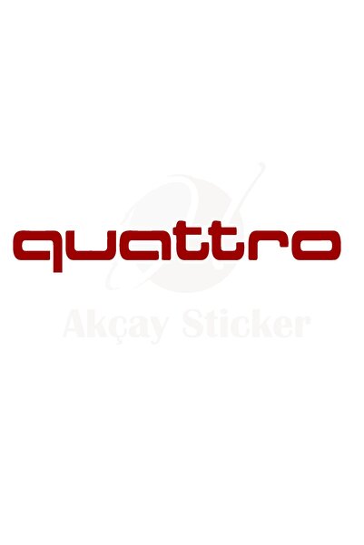 Akçay Sticker (2 Adet) Audi Quattro Sticker Audi Oto Sticker Araba Sticker Kı...