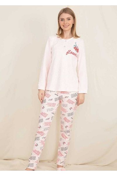 WESHA Powder Seasonal Long Sleeve Eye Patch Pajama Set