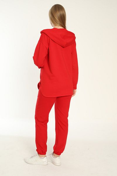 Miss Dünya Lissa Red Maternity Hooded Tracksuit Set