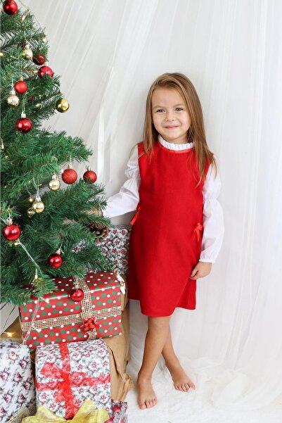 le petit sole Red Velvet Girl's Dress