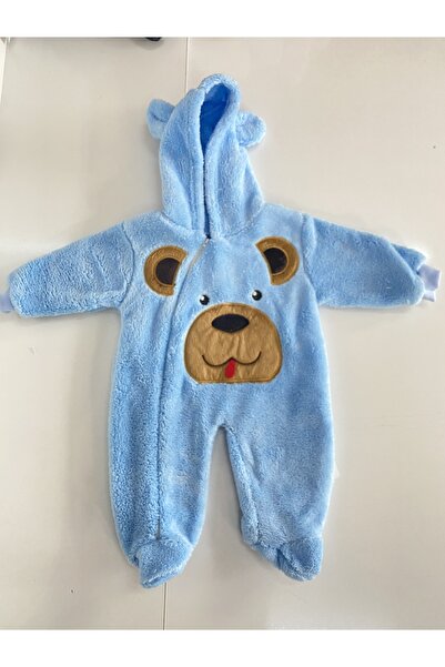 Canini Erkek Çocuk Peluş Fermuarlı Tulum