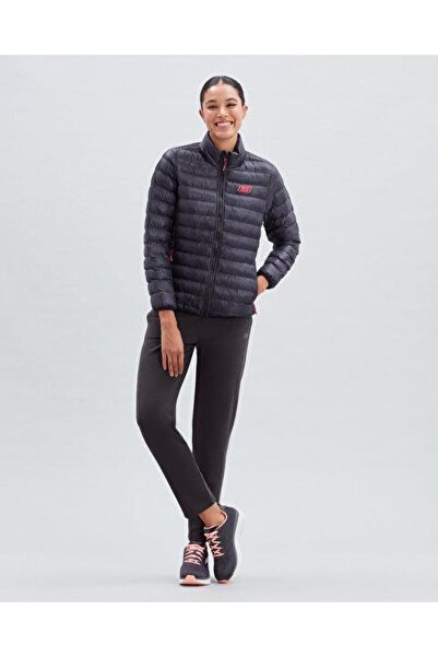 SKECHERS W Outerwear All-Over Printed Jacket Kadın Siyah Mont