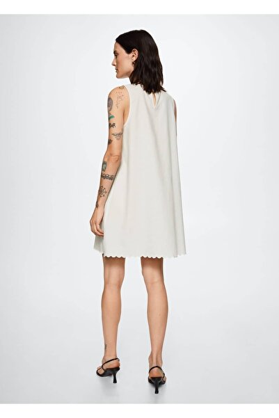 MANGO Woman Kleid aus Leinen-Baumwollmischung