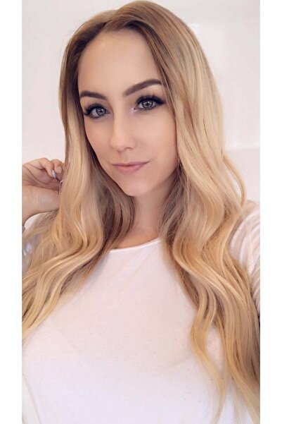 AKOLİFE Bebek Sarısı Yarım Ay Çıt Çıt- Fön Maşa Uygulanabilen Postiş Saç