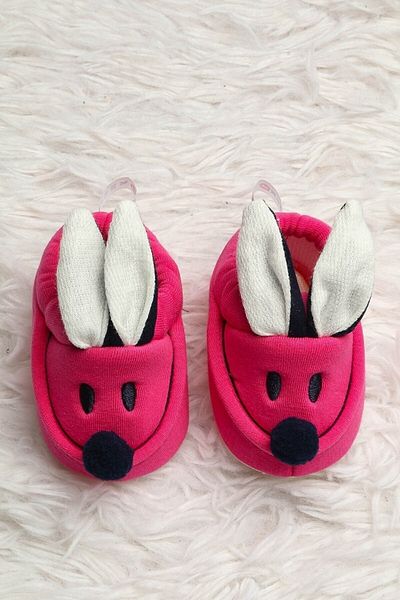 Ayakkabı Ülkesi Rabbit Model Soft Elastic Fabric Non-Slip Sole Baby First Step Booties Shoes