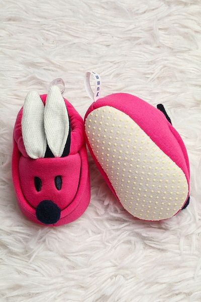 Ayakkabı Ülkesi Rabbit Model Soft Elastic Fabric Non-Slip Sole Baby First Step Booties Shoes
