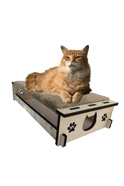 Ankebut Natural Wood Rope Cat Scratching Board