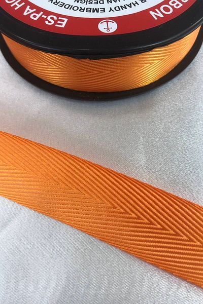 Hobigram Πορτοκαλί Κορδέλα Houndstooth Η τιμή είναι για 1 μέτρο – Κορδέλα, Κομψό Σχέδιο, Γυναικείο Αξεσουάρ – Κορδέλα – Ku