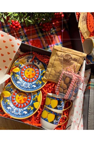 cantasarım ev tekstili Özel Gün Kahve Fincan Hediye Kutusu