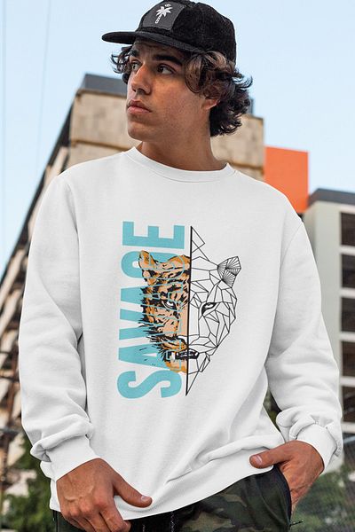 SUNFREE Φούτερ Unisex Savage με στάμπα Oversize