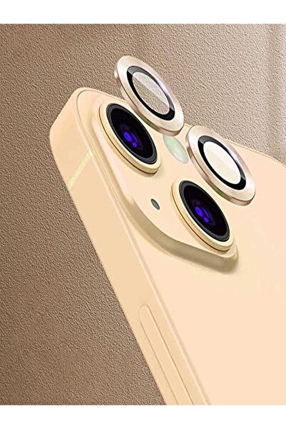 Iphone 13 Kamera Koruyucu - Gold
