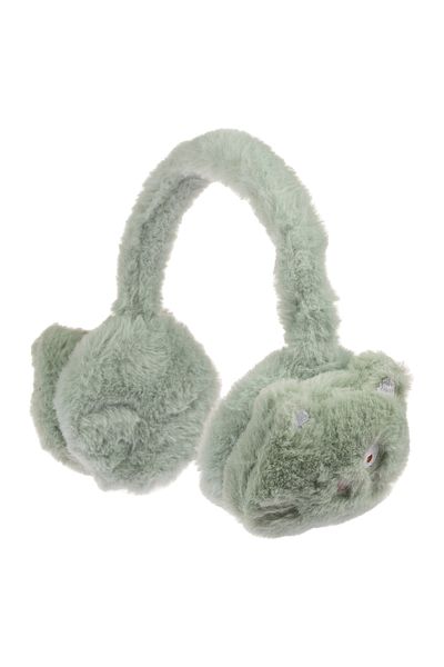 Kitti Arıcı Store New Season Girls' Winter Green Color Plush Headphones