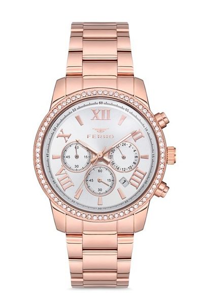 FERRO Rose Steel Cord Women's Wristwatch Fm41107a-c Fm41107a-c