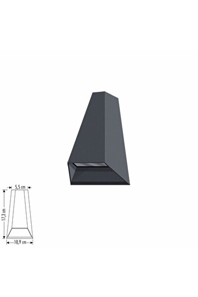 Cata Malta Antrasit Dekoratif Led Aplik Ct-7063