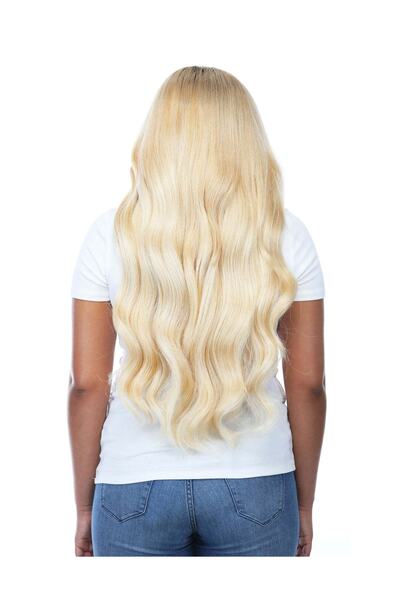 AKOLİFE Gerçek Saç Görünümlü 1.kalite Isıya Dayanıklı Yarım Ay Postiş Çıtçıt ...