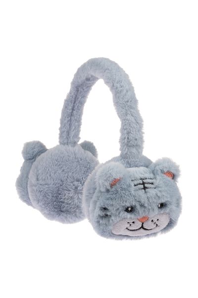 Kitti Arıcı Store New Season Girl's Winter Ice Blue Color Plush Headphones