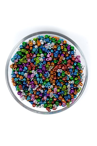 yfhobi 20 Gram - 4 Mm Kulplu Boncuk, Karışık Renk, Plastik Boncuk. 1.kalite (...