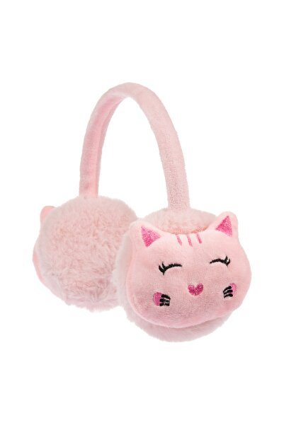 Kitti Arıcı Store Yeni Sezon Kız Çocuk Kışlık Pembe Rengi Peluş Kulaklık
