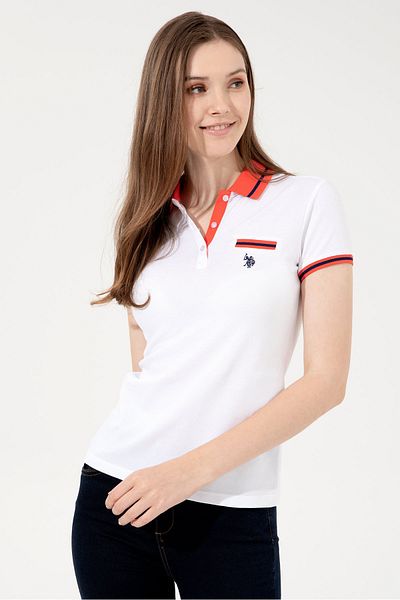 U.S. Polo Assn. Tricou de damă cu gât polo