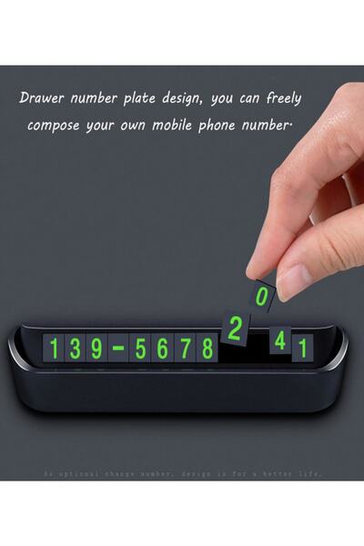MyBlack Vehicle Parking Numberer Open Close System Phosphorescent
