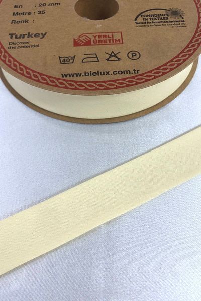 Hobigram Ανοιχτό κίτρινο βαμβακερό Piping Πλάτος 2 cm Μήκος 1 μέτρο – Κορδέλα, Κομψό Σχέδιο, Γυναικείο Αξεσουάρ