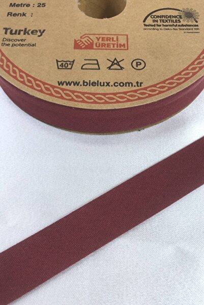 Hobigram Burgundy Cotton Piping Width 2 cm Length 1 Meter – Ribbon, Stylish Design, Women's Accessory – Ribbon